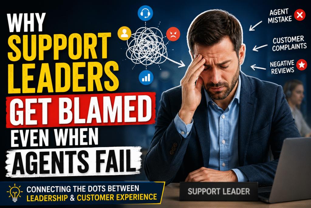 Why Customer Support Leaders Get Blamed Even When Agents Fail?